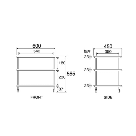 SN-2060　オーディオラック３段　幅60㎝