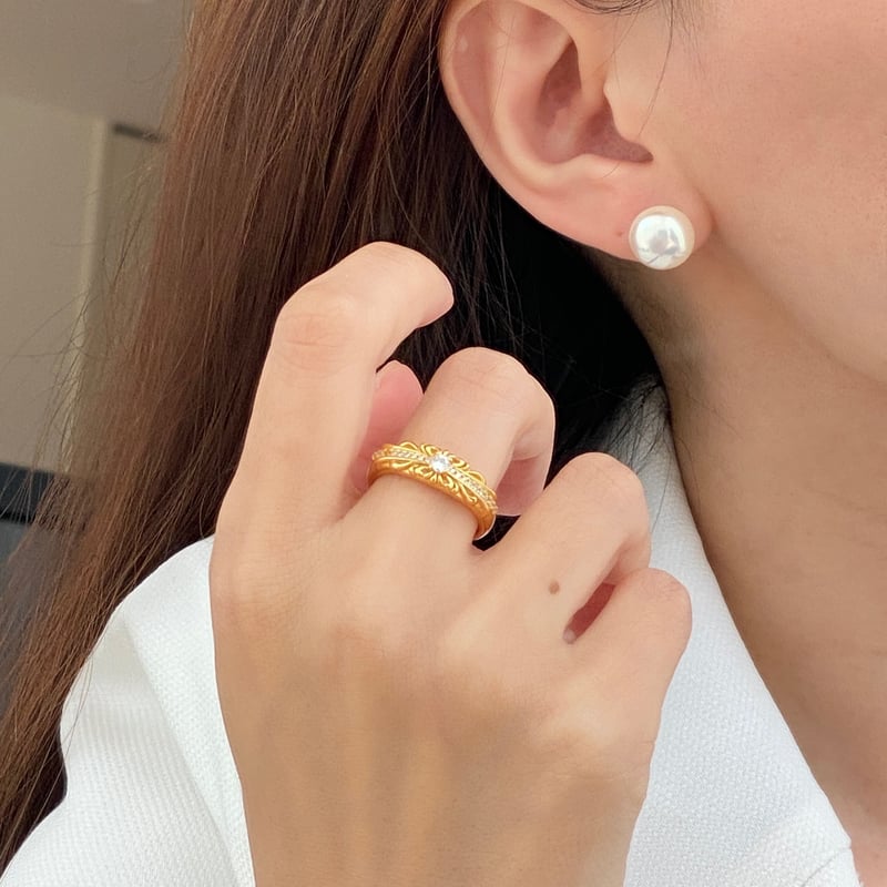 SS132 輝くパールピアス 一粒 | SanSun Jewelry