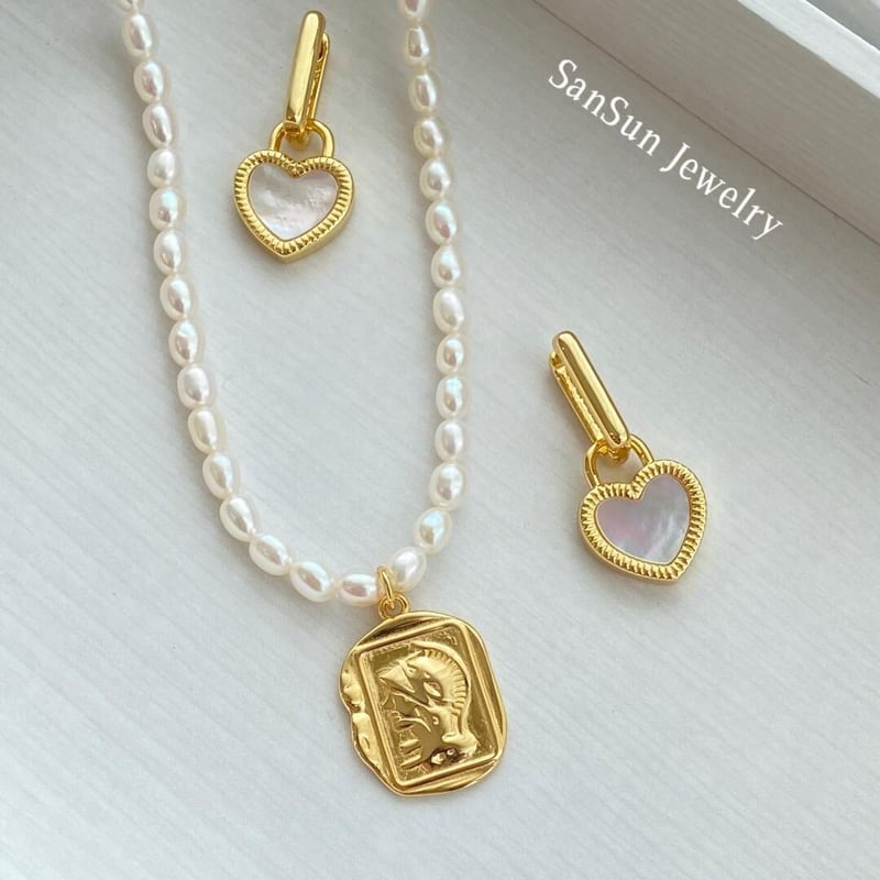 SSH215 純銀コイン＋天然淡水パールネックレス | SanSun Jewelry