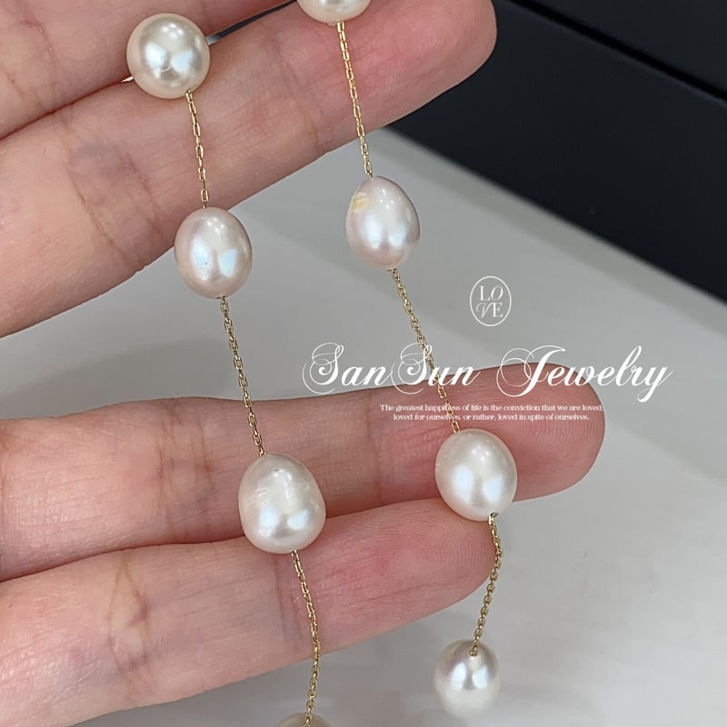 SS604 揺れる 4連パールピアス | SanSun Jewelry