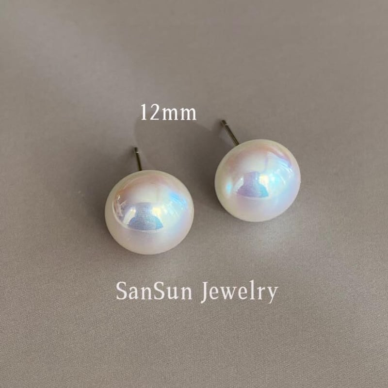SS132 輝くパールピアス 一粒 | SanSun Jewelry