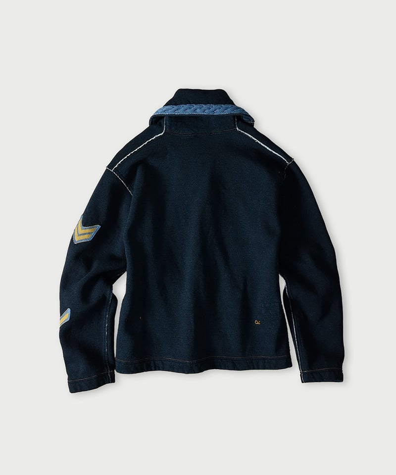 裏毛の908セーラーショールカーディガン（インディゴ） | 45R葉山店