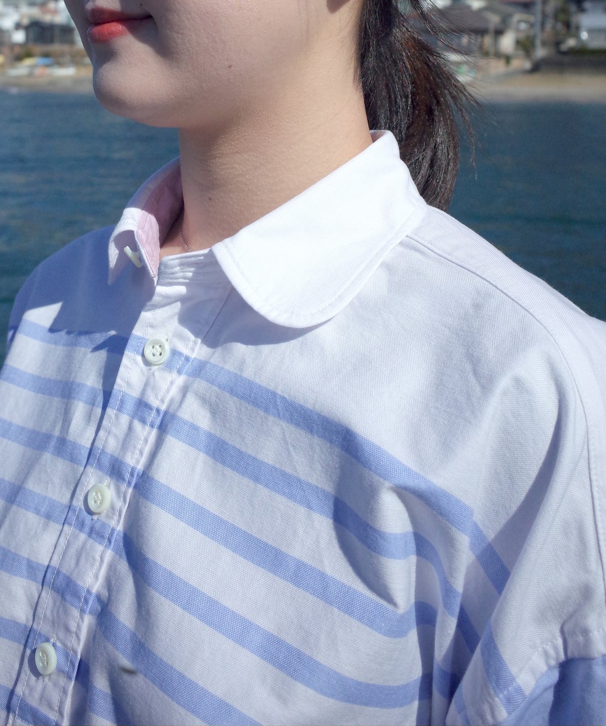 45R 葉山店限定 スーピマオックスのクレイジーバスクMシャツ スーピマオックスのクレイジーバスクMシャツ | 45R葉山店