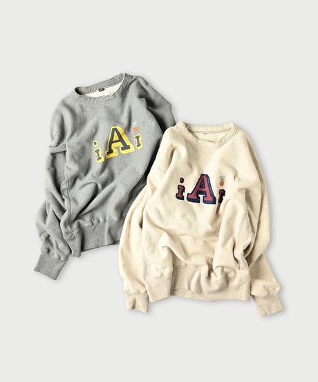 45R★カウアイちゃんベタッチプリントのパフスウェット（インディゴ）2025 45R葉山ものがたり カウアイちゃんベタッチプリントのパフスウェット