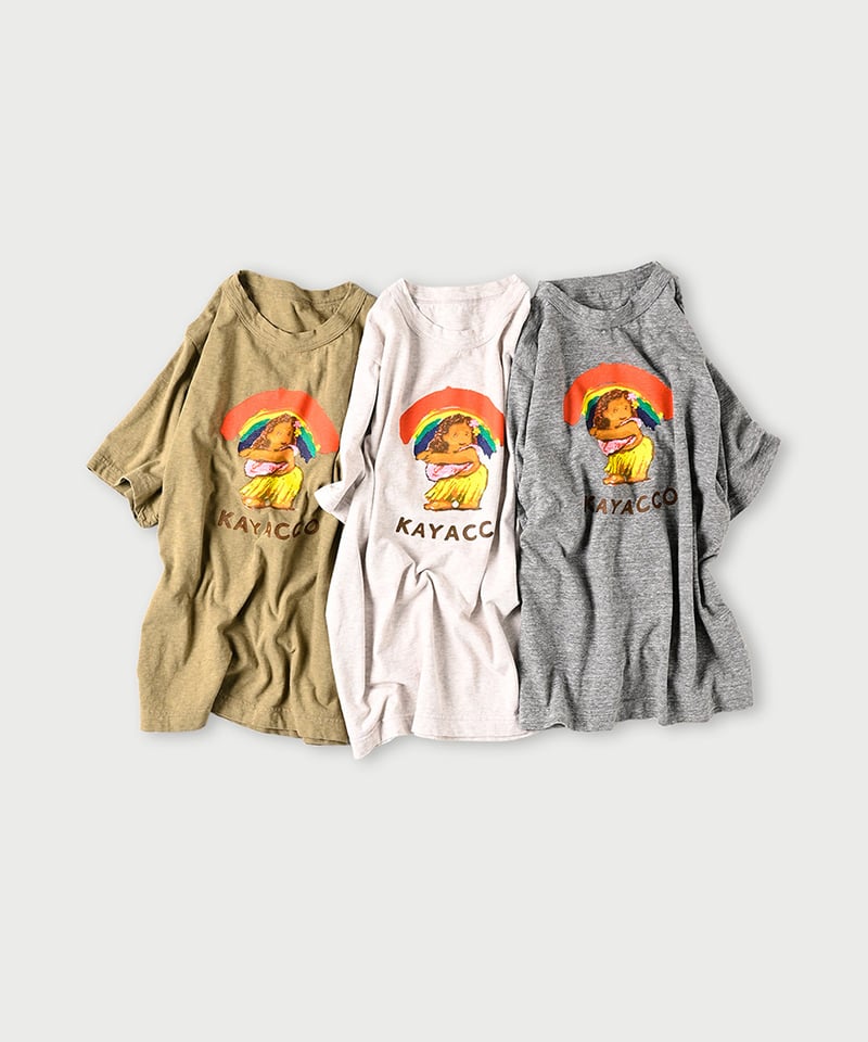 カヤッコべタッチプリントの90845星半袖Tシャツ | 45R葉山店