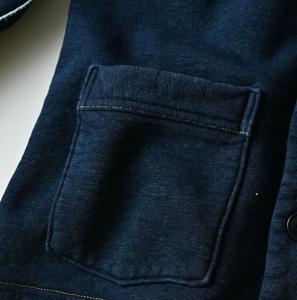 裏毛の908セーラーショールカーディガン（インディゴ） | 45R葉山店