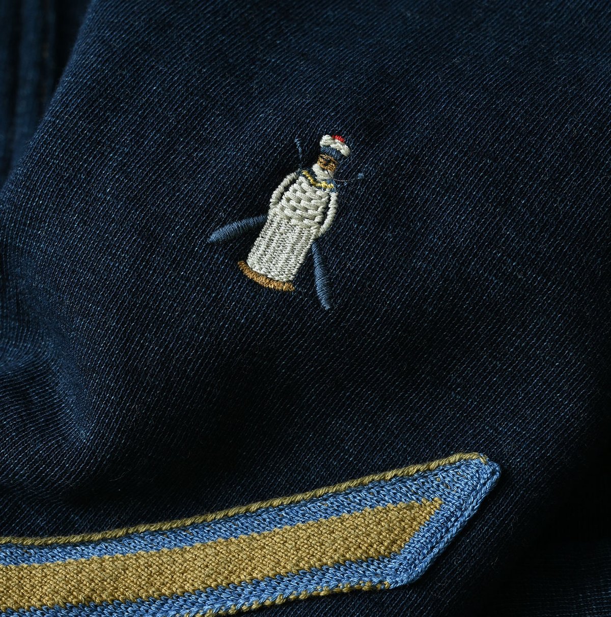 裏毛の908セーラーショールカーディガン（インディゴ） | 45R葉山店