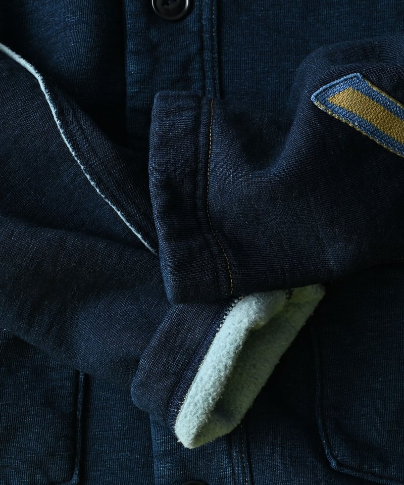 裏毛の908セーラーショールカーディガン（インディゴ） | 45R葉山店