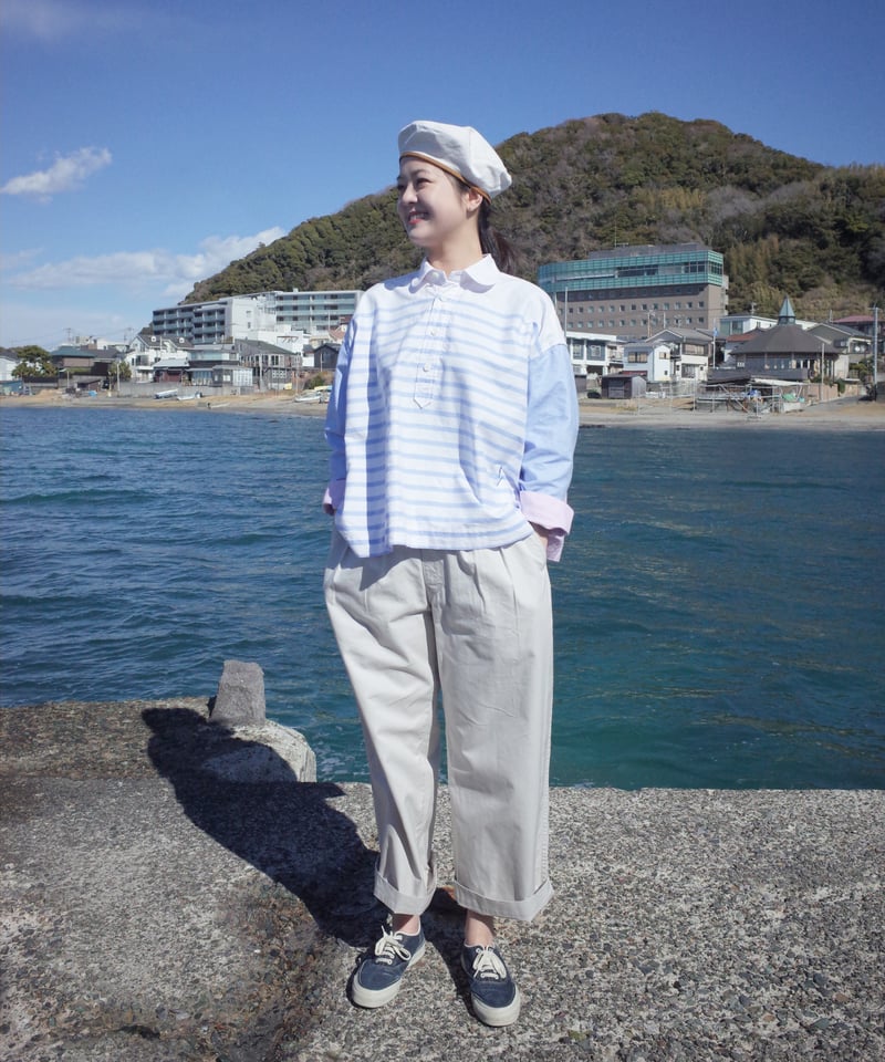 45R 葉山店限定 スーピマオックスのクレイジーバスクMシャツ スーピマオックスのクレイジーバスクMシャツ | 45R葉山店