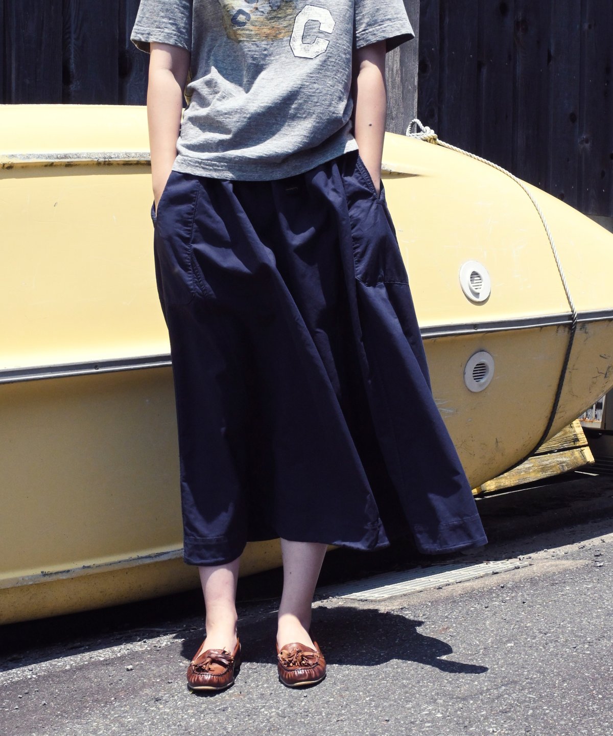 504オックスの後染めオーシャン帆スカート | 45R葉山店