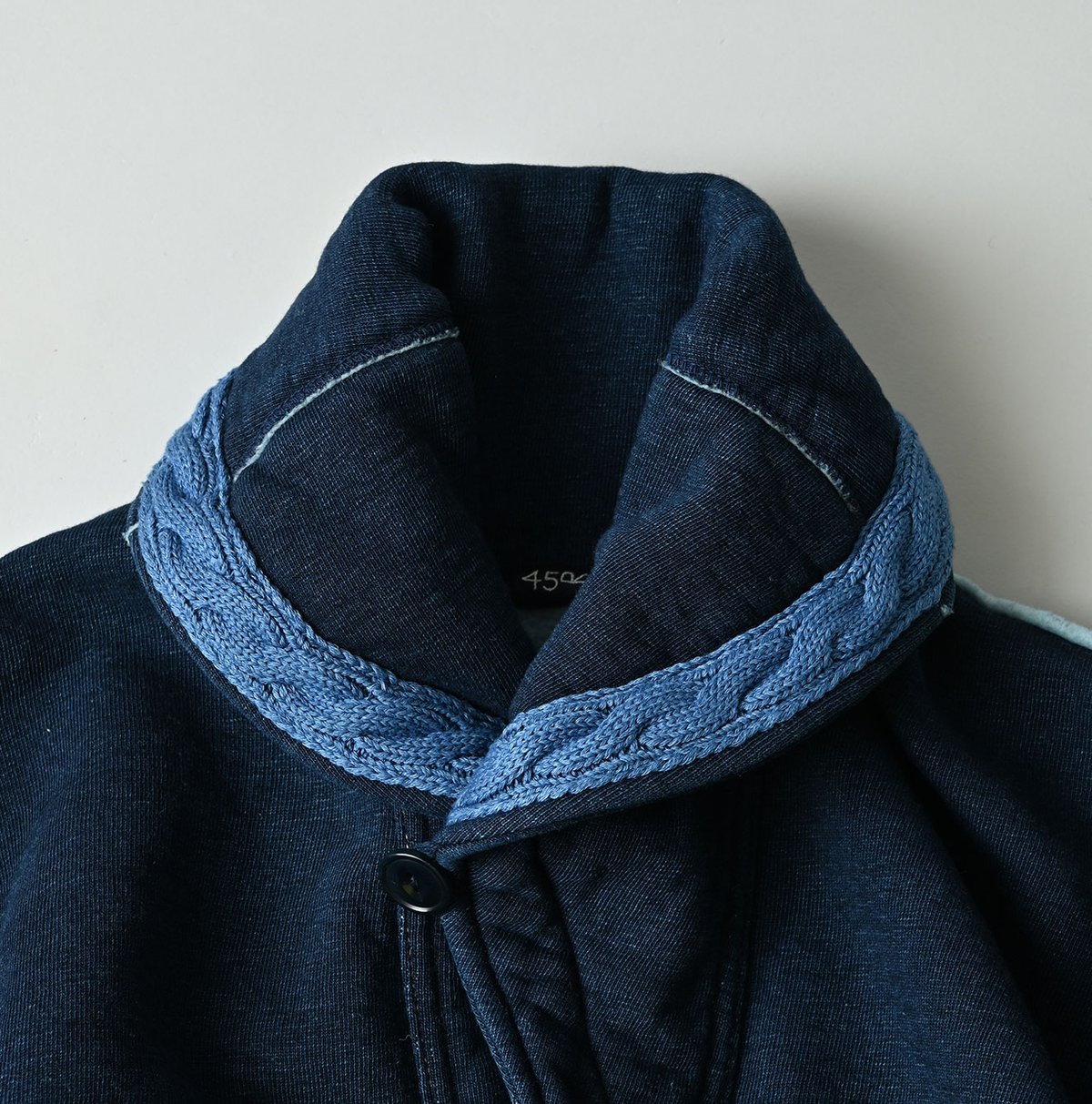 裏毛の908セーラーショールカーディガン（インディゴ） | 45R葉山店