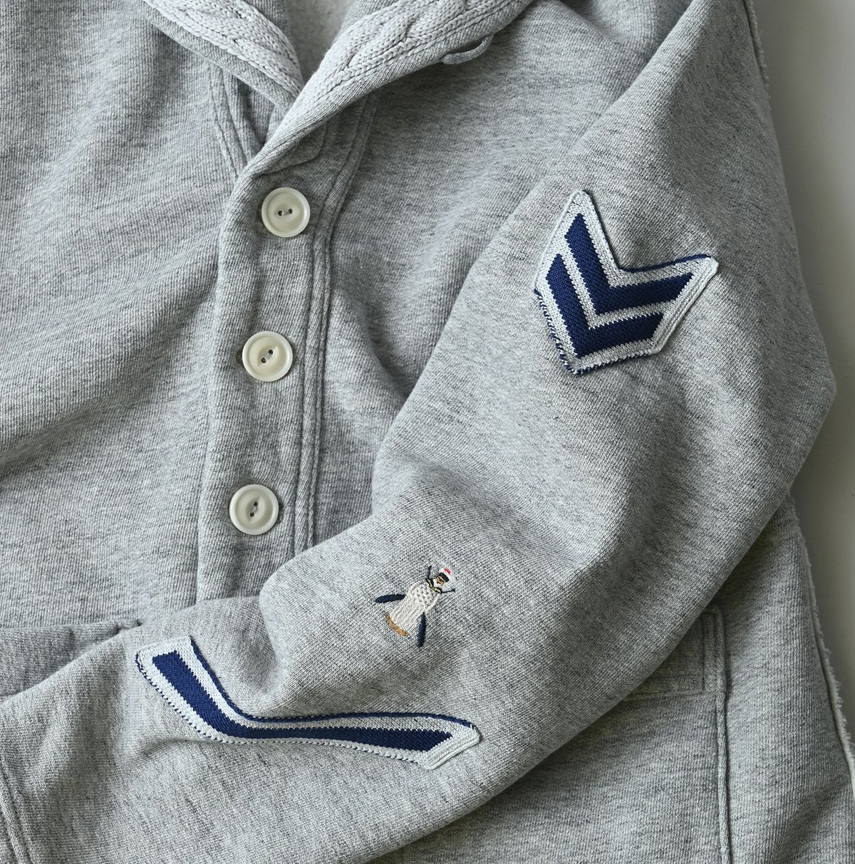 45rpm 45R 908ガンジーカーディガン ショールカラー 45Rスムースの908ショールカーディガン（インディゴ）: WOMEN｜45R