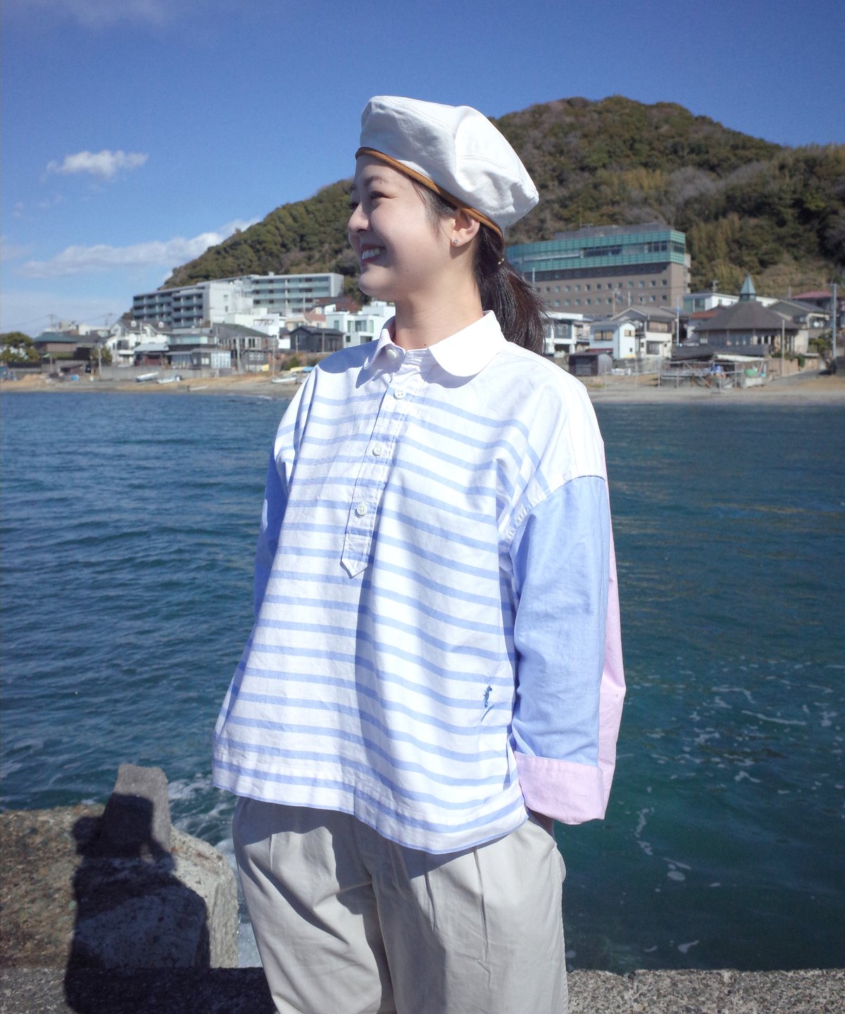 45R 葉山店限定 スーピマオックスのクレイジーバスクMシャツ スーピマオックスのクレイジーバスクMシャツ | 45R葉山店