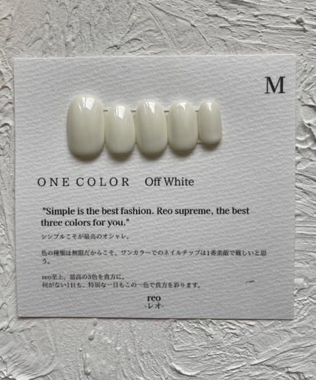 【SIZE ORDER】ONE COLOR Off White片手分