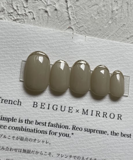 【SIZE ORDER】French beige×mirror片手分