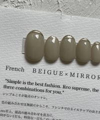 【SIZE ORDER】French beige×mirror片手分