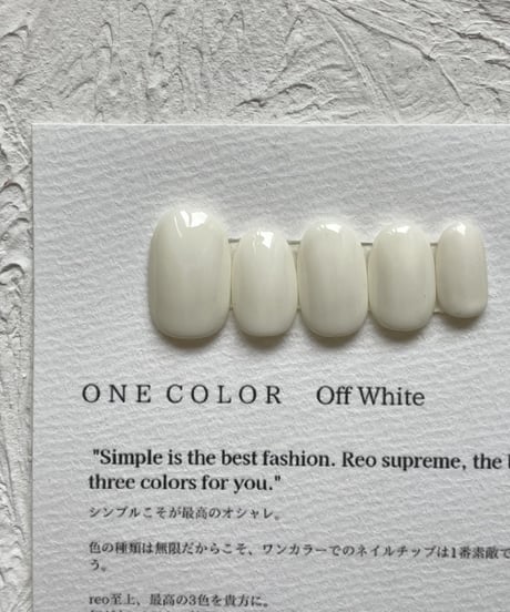 【SIZE ORDER】ONE COLOR Off White片手分