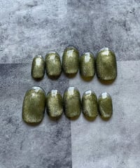 green magnet×clear french