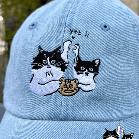 Yes!フォーリンにゃん刺繍キャップ