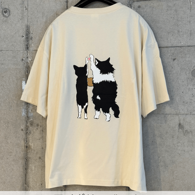 Yes!フォーリンにゃんTee (前後プリント） | CAT & BAKES 9456