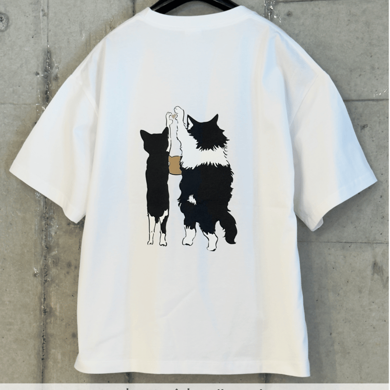 Yes!フォーリンにゃんTee (前後プリント） | CAT & BAKES 9456