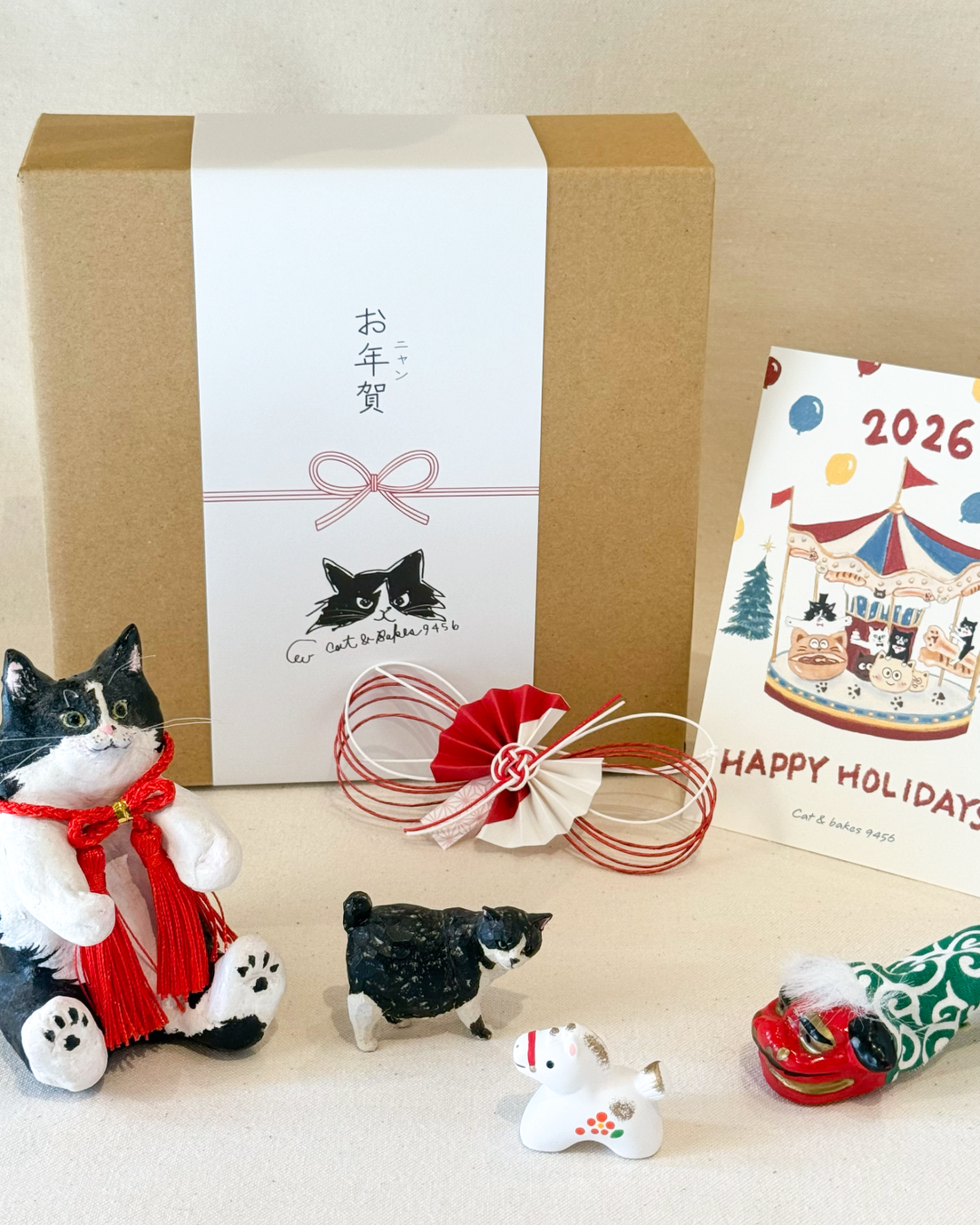 2026お年賀GIFTBOX【茶】 | CAT & BAKES 9456