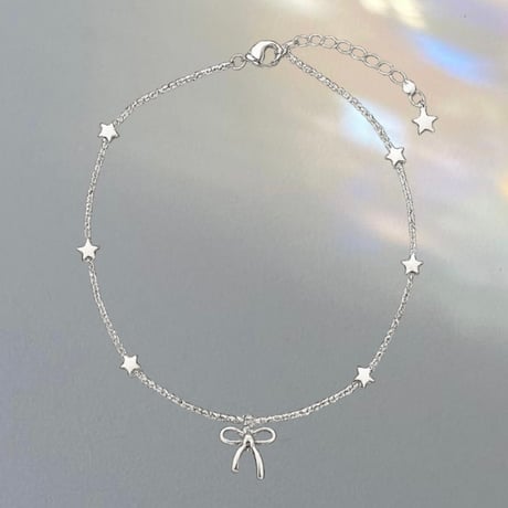 silver_ribbon necklace