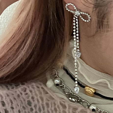bijou  ribbon pierce