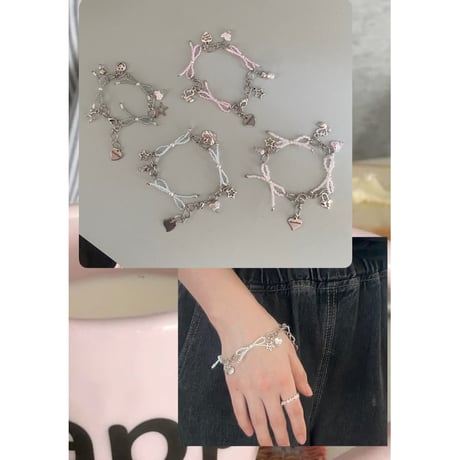 【全10色】ribbon bracelet