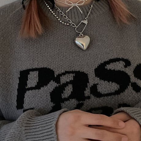 clear ribbon necklace
