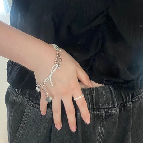 【全10色】ribbon bracelet