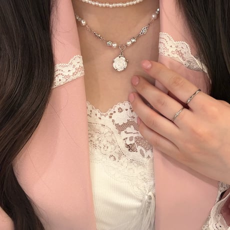 rose pink necklace