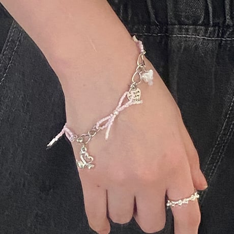【全10色】ribbon bracelet