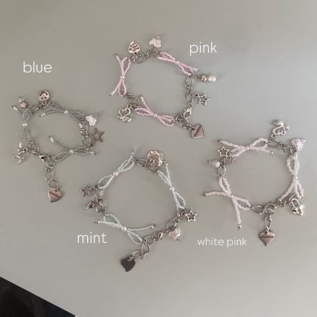 【全10色】ribbon bracelet