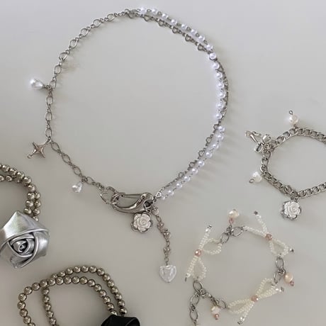 rose rose Pearl necklace