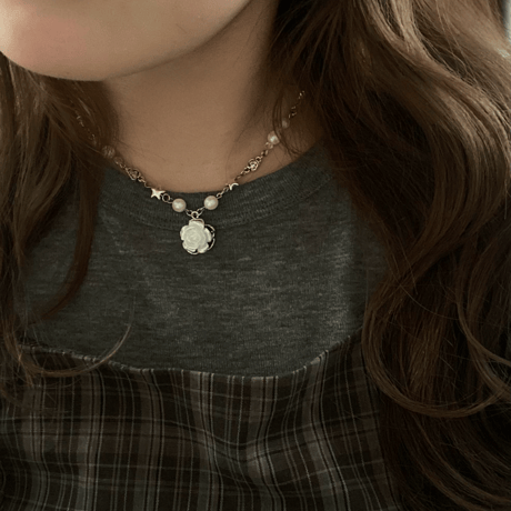 rose pink necklace