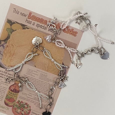 【全10色】ribbon bracelet