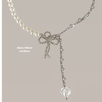bijou  ribbon necklace