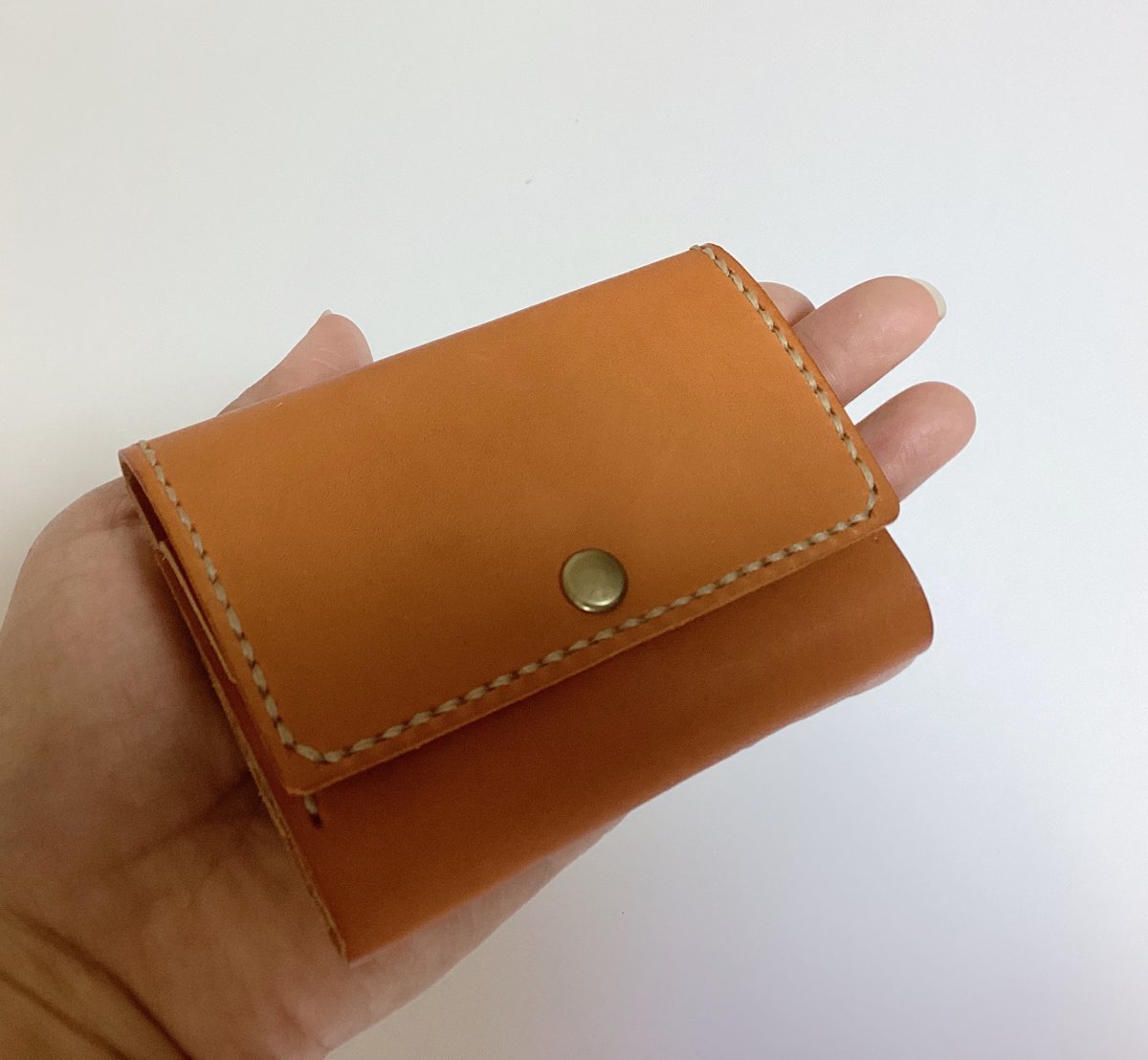 (UwT)KMRii•レザー編み込み三つ折り財布 キーホルダー付き KMRii•レザー編み込み三つ折り財布 キーホルダー付き ハンドメイド