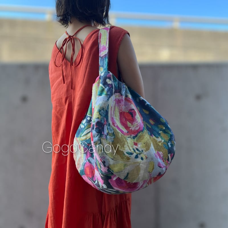 ◇手作りバッグ◇すもmoバッグ［L］まんまるトートバッグ【ペイント