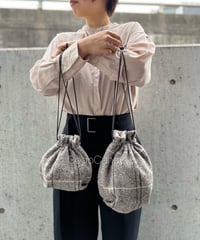 ◆手作りバッグ◆気まぐれお巾さん/巾着【ショコラ】