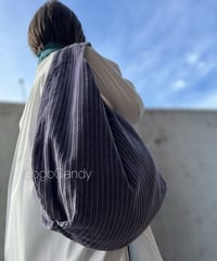 ◆手作りバッグ◆クタッとバッグ［ショート］ふんわり肩掛けバッグ【グレープグレー】