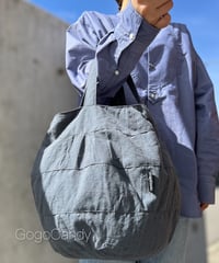 ◆手作りバッグ◆ぽっちバッグ［Ｌ］トートバッグ【スレートグレー】