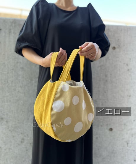 ◆手作りバッグ◆すもmoバッグ［Ｓ］まんまるトートバッグ【しらたま】
