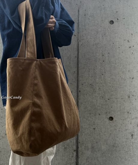 【A4出力】ダウンロード版バッグの型紙［いなりもちＡ４トートバッグ］型紙のみ