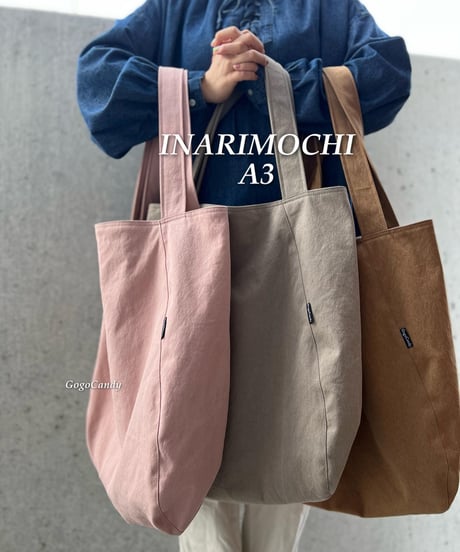 ◆手作りバッグ◆いなりもちA3トートバッグ/トートバッグ【帆布】