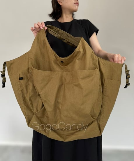 ◆手作りバッグ◆ホイップバッグ［XL］大容量トートバッグ【ブロンズ】