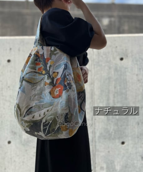 ◆手作りバッグ◆チビひねりもちバッグ/2way・トートバッグ・ショルダーバッグ【ペイントフラワー】