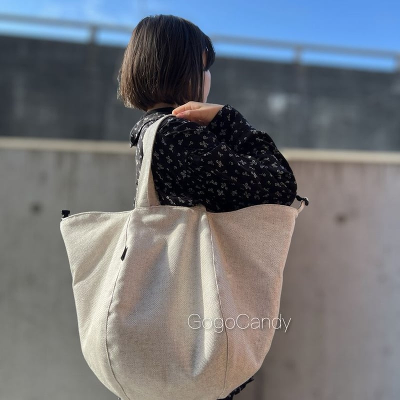 華蓮　チューリップトートバッグ　ハンドメイド ◇手作りバッグ◇チューリップバッグ/トートバッグ【フラワー