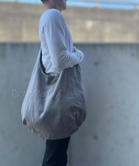 ◆手作りバッグ◆クタッとバッグ［Long］ふんわりショルダーバッグ【グレー】